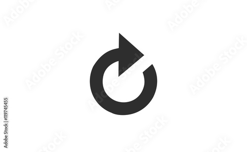 Vector reload symbol on white background