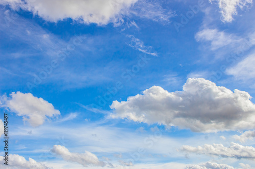 Cloud with blue sky