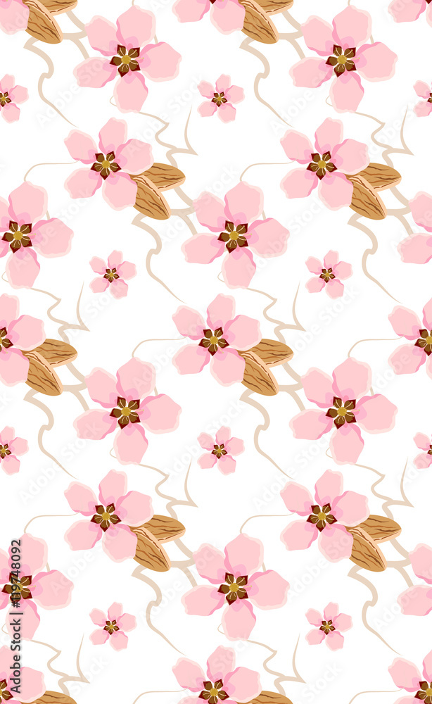seamless pattern of almonds seamless pattern of almonds