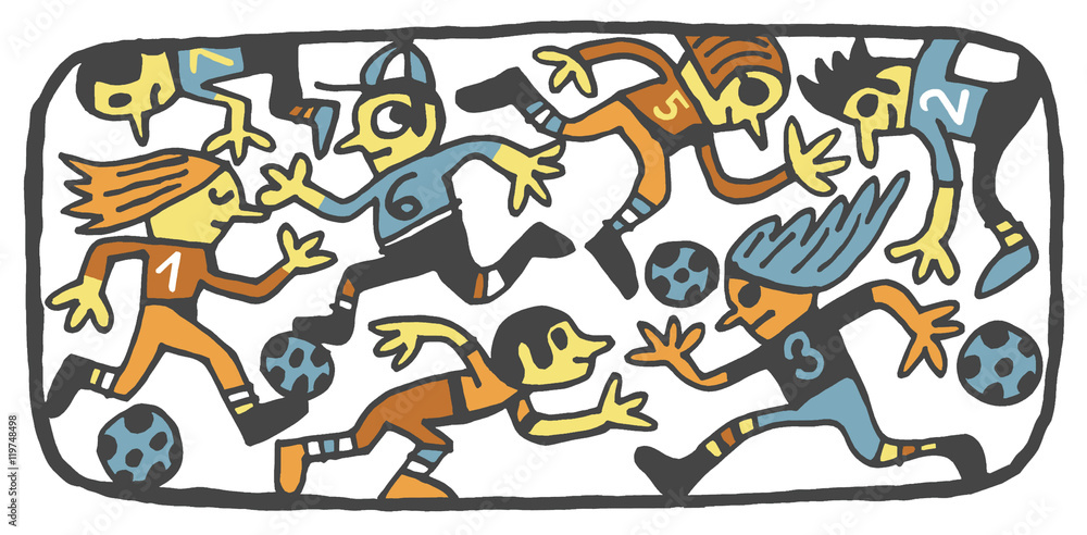 football, soccer players, humor, running