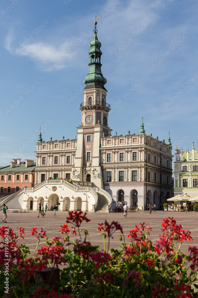 Old Town and Town Hall in Zamość, Poland