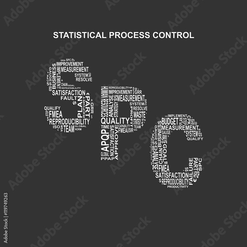 Statistical process control typography background