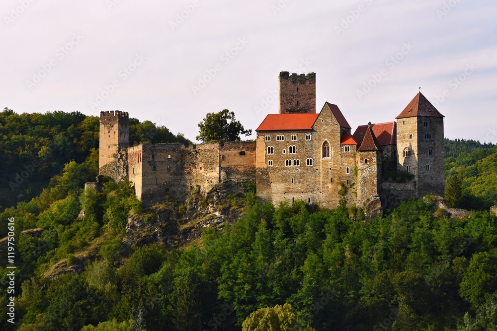 Herdegg. Beautiful old castle in the nice countryside of Austria. National Park Thaya Valley, Lower Austria - Europe.