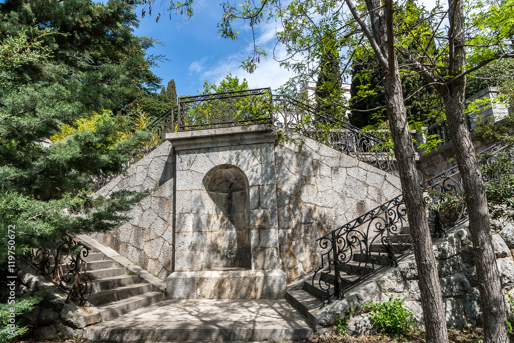 Stairs in the park of Artek.