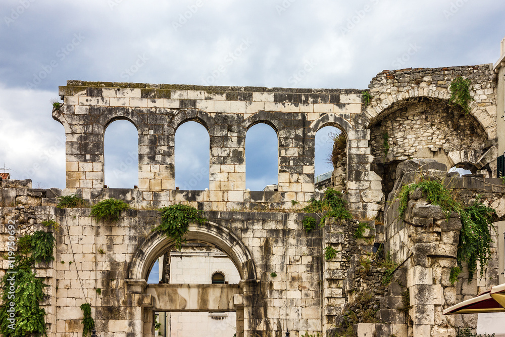 Split, Croatia. Diocletian palace wall