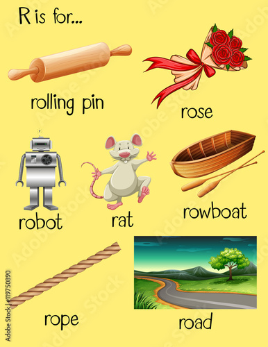 Many words begin with letter r
