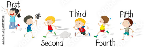 Kids running in race