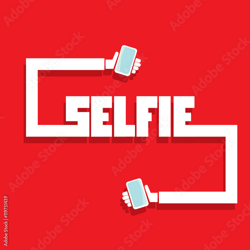 Taking Selfie Photo on Smart Phone concept icon