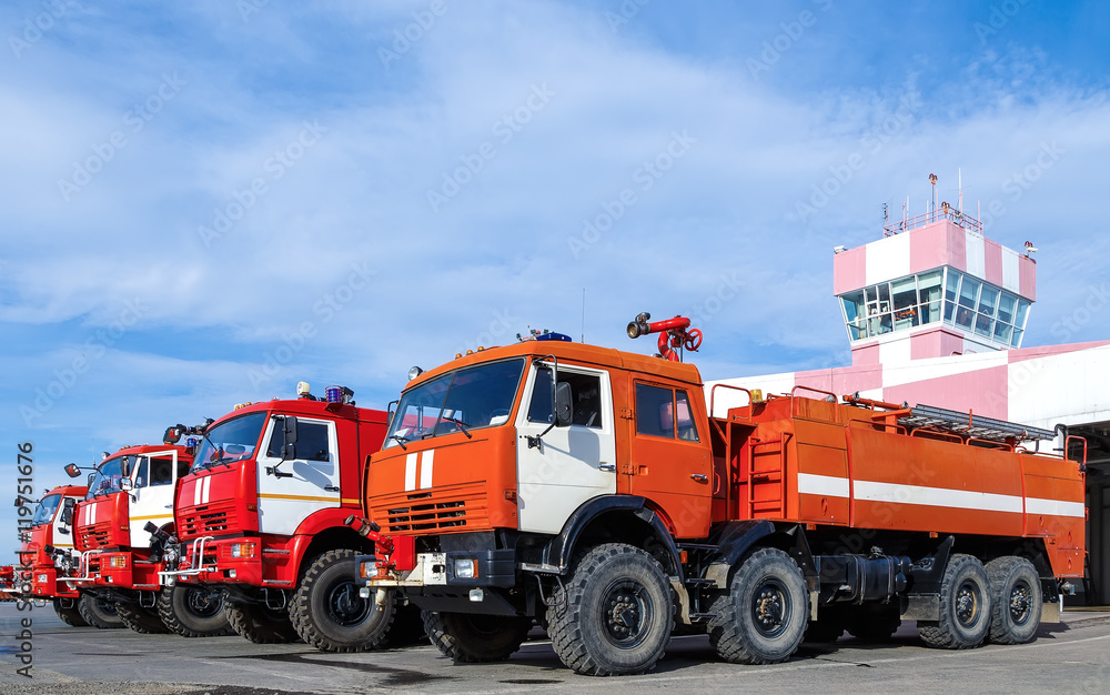 New Russian fire trucks are ready to fight with fire. New Russian fire trucks are ready to fight with fire.
