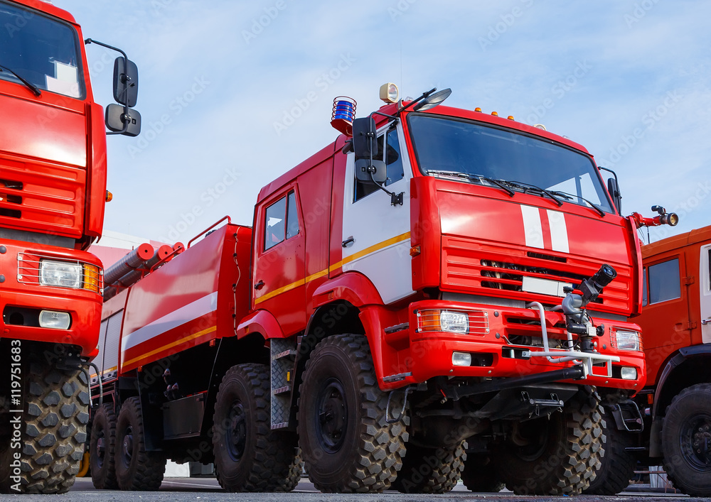 New Russian fire trucks are ready to fight with fire. New Russian fire trucks are ready to fight with fire.