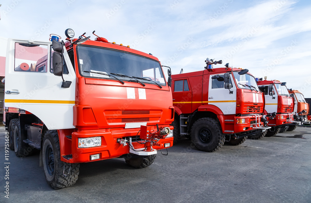 New Russian fire trucks are ready to fight with fire.