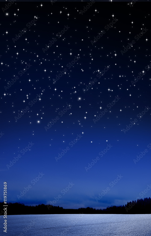 Weihnachtsabend mit Sternenhimmel Weihnachtsabend mit Sternenhimmel