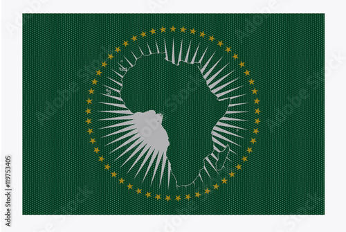 African Union Flag White Dots