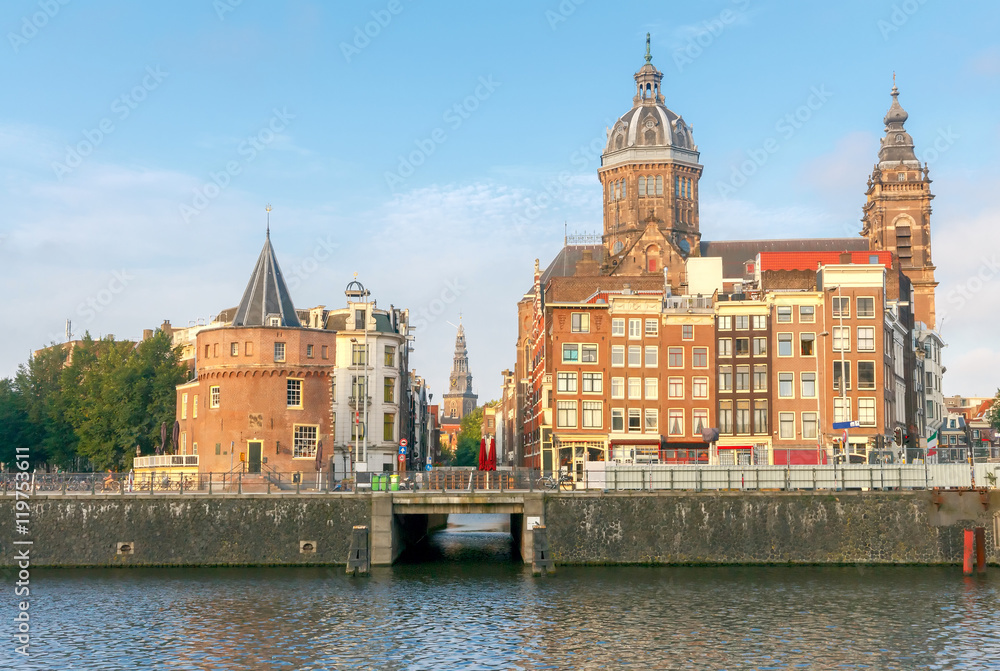 Amsterdam. The church of St. Nicholas. Amsterdam. The church of St. Nicholas.