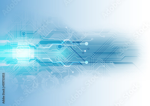 Abstract circuit board technology background, vector illustration