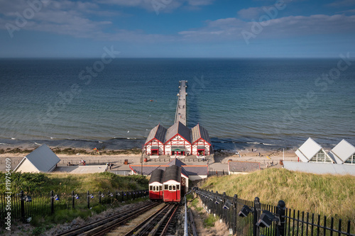 Saltburn Funicular and Pier, at Saltburn by the Sea which is a Victorian seaside resort photo