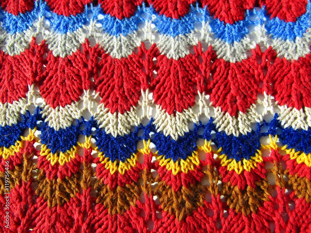 Openwork knitting texture fabric multicolor
