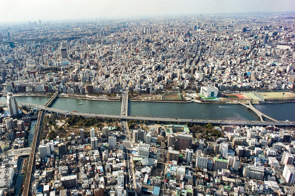 Obraz premium High view of Tokyo, Japan.