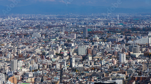 Top view, Tokyo residence area, Japand photo