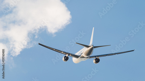 passenger aircraft in flight