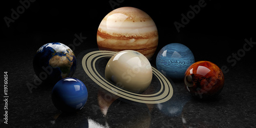 Fototapeta Naklejka Na Ścianę i Meble -  3d illustration of Planets. Elements of this image furnished by