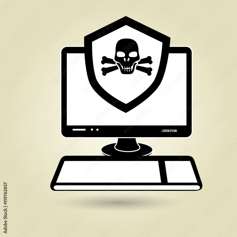 pc laptop virus icon vector illustration eps 10 pc laptop virus icon vector illustration eps 10