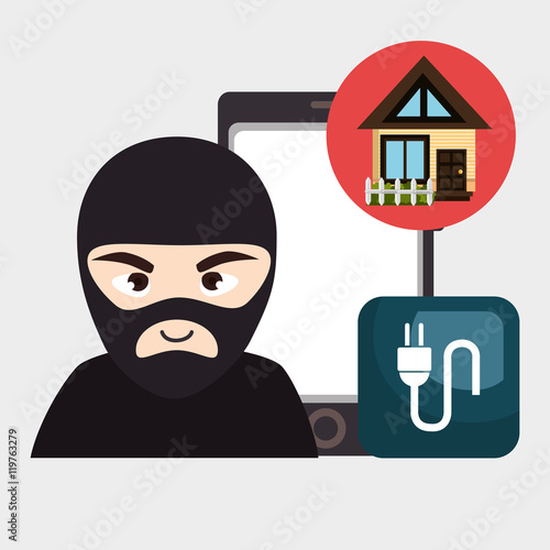 hacker criminal information icon vector illustration eps 10