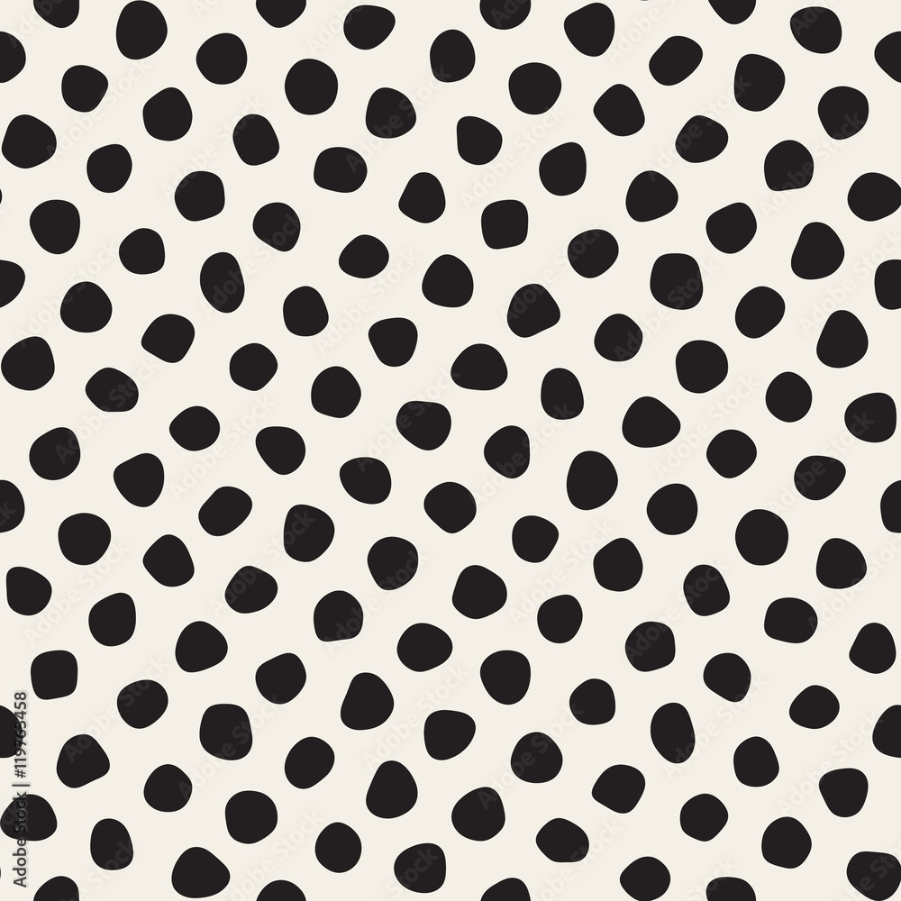 Vector Seamless Black And White Jumble Circles Pattern Vector Seamless Black And White Jumble Circles Pattern