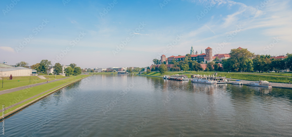 Fototapeta premium Kraków / Panorama zamku i miasta