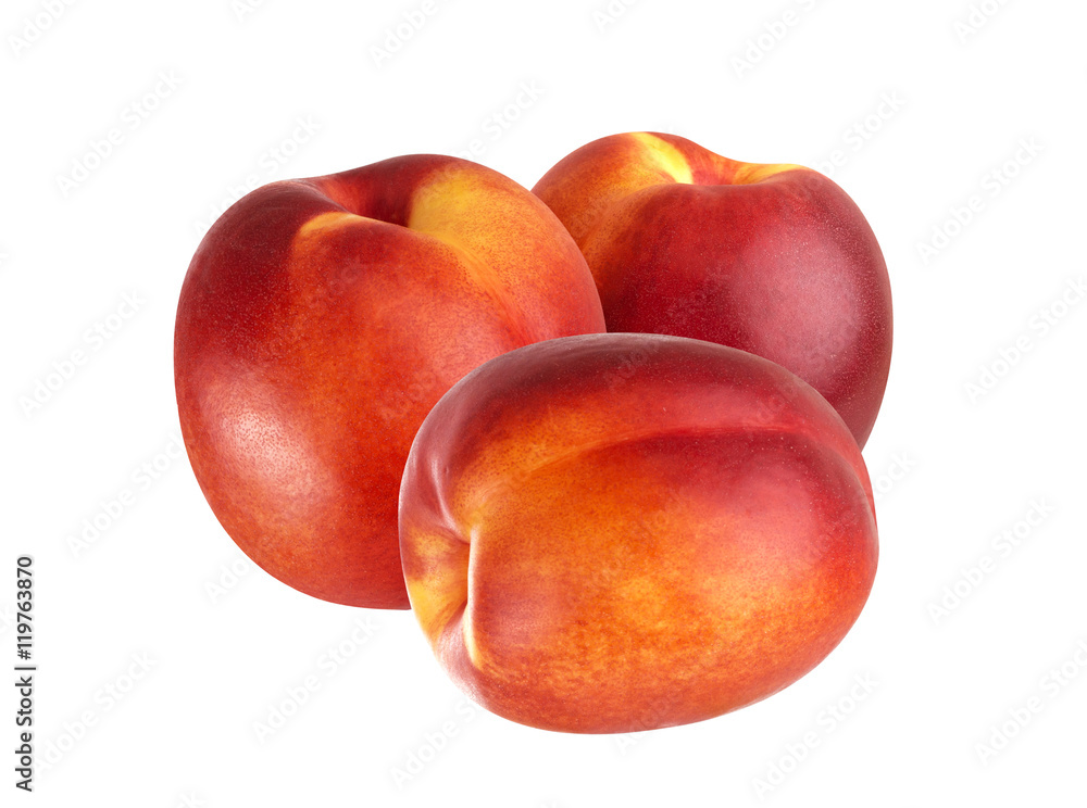 Whole nectarine isolated. Clipping Path Whole nectarine isolated. Clipping Path
