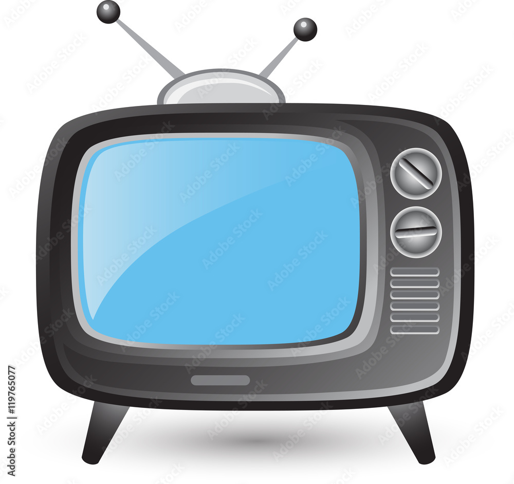 Retro tv vector set flat design on a white background. illustration