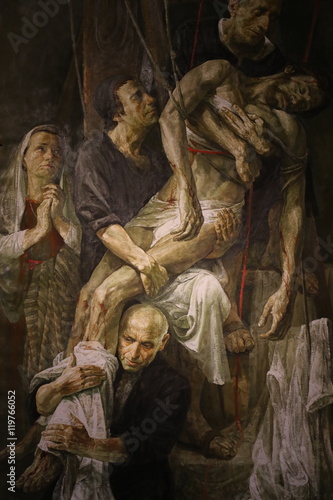 Peinture dans l'église du Gesù à Rome