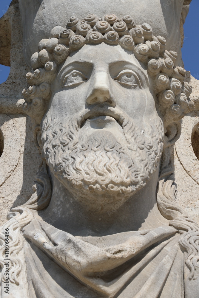 Obraz premium Détail d'une statue de la Galerie Borghese de la Villa Borghese à Rome
