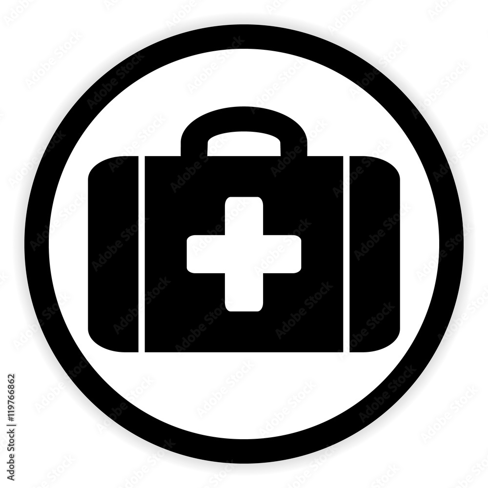 First aid button.