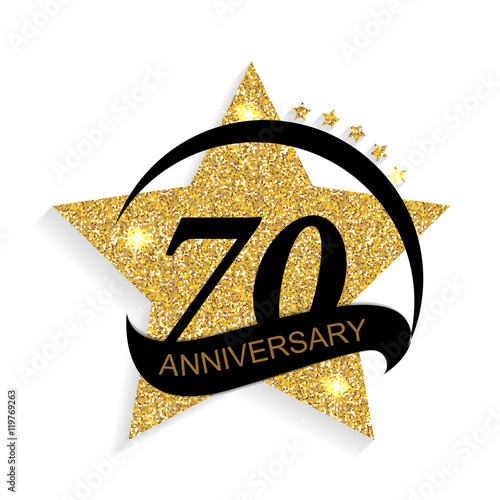 Template Logo 70 Anniversary Vector Illustration