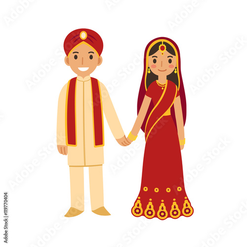 Indian wedding couple