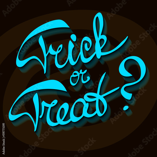 trick or treat lettering