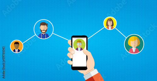 Social network media isolated icon vector illustration design