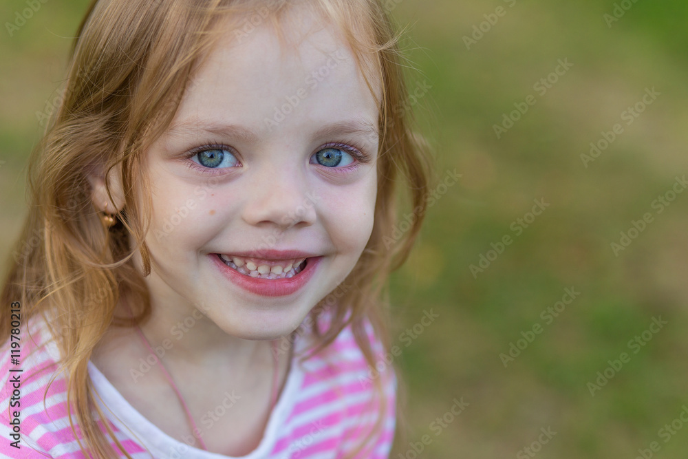 Portrait of a cute girl with long blond hair Portrait of a cute girl with long blond hair