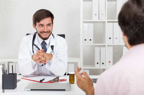 Smiling doctor with beard