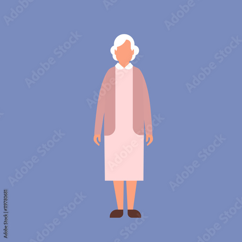 Senior Lady Grandmother Full Length Granny