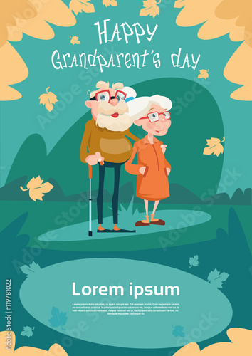 Senior Couple Grandparents Day Greeting Card