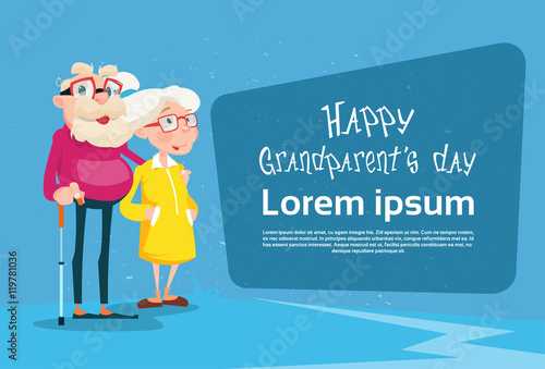 Senior Couple Grandparents Day Greeting Card
