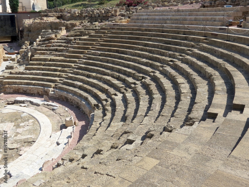 Espagne - Andalousie - Malaga - Théâtre romain