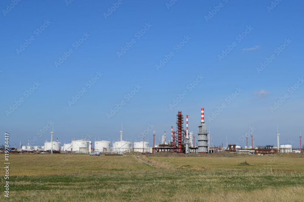 Distillation columns, pipes and other equipment furnaces refinery. Distillation columns, pipes and other equipment furnaces refinery.