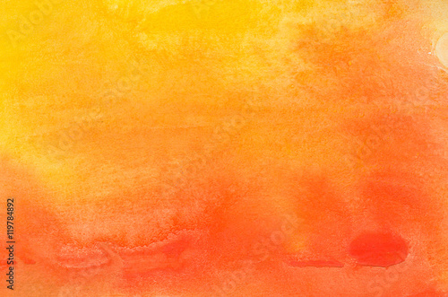 orange watercolor painted background texture © aga7ta