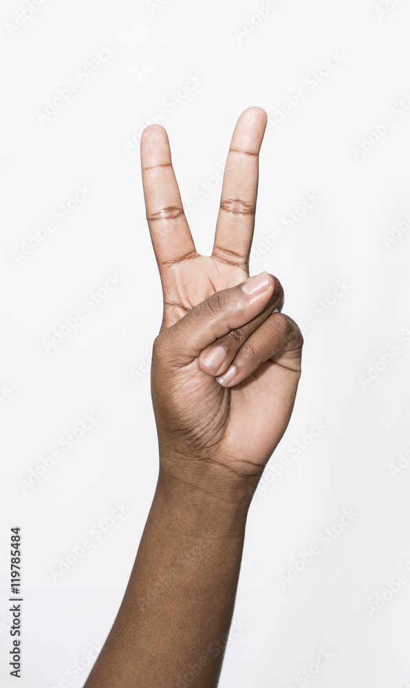 Naklejka premium Hand peace 