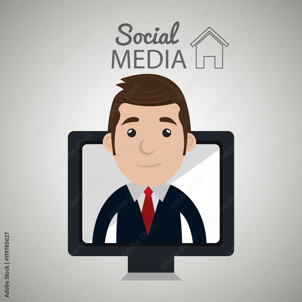 man social media apps vector illustration eps10 man social media apps vector illustration eps10