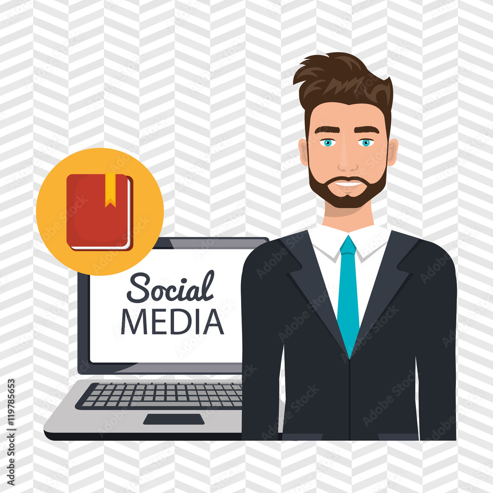 man social media apps vector illustration eps10 man social media apps vector illustration eps10