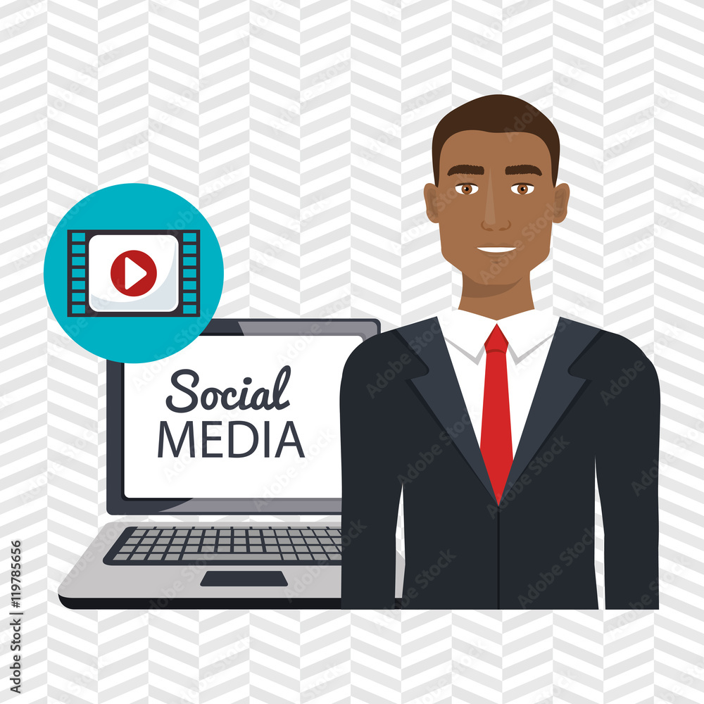 man social media apps vector illustration eps10 man social media apps vector illustration eps10